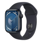 Apple Watch Series 9 (GPS) - 41 mm - midnight aluminum - smartwatch con fascia sportiva - fluoroelastomero - midnight - dimensione della fascia: M/L - 64 GB - Wi-Fi, UWB, Bluetooth - 31.9 g